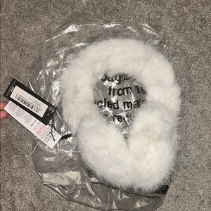 White Faux Fur ear muffs